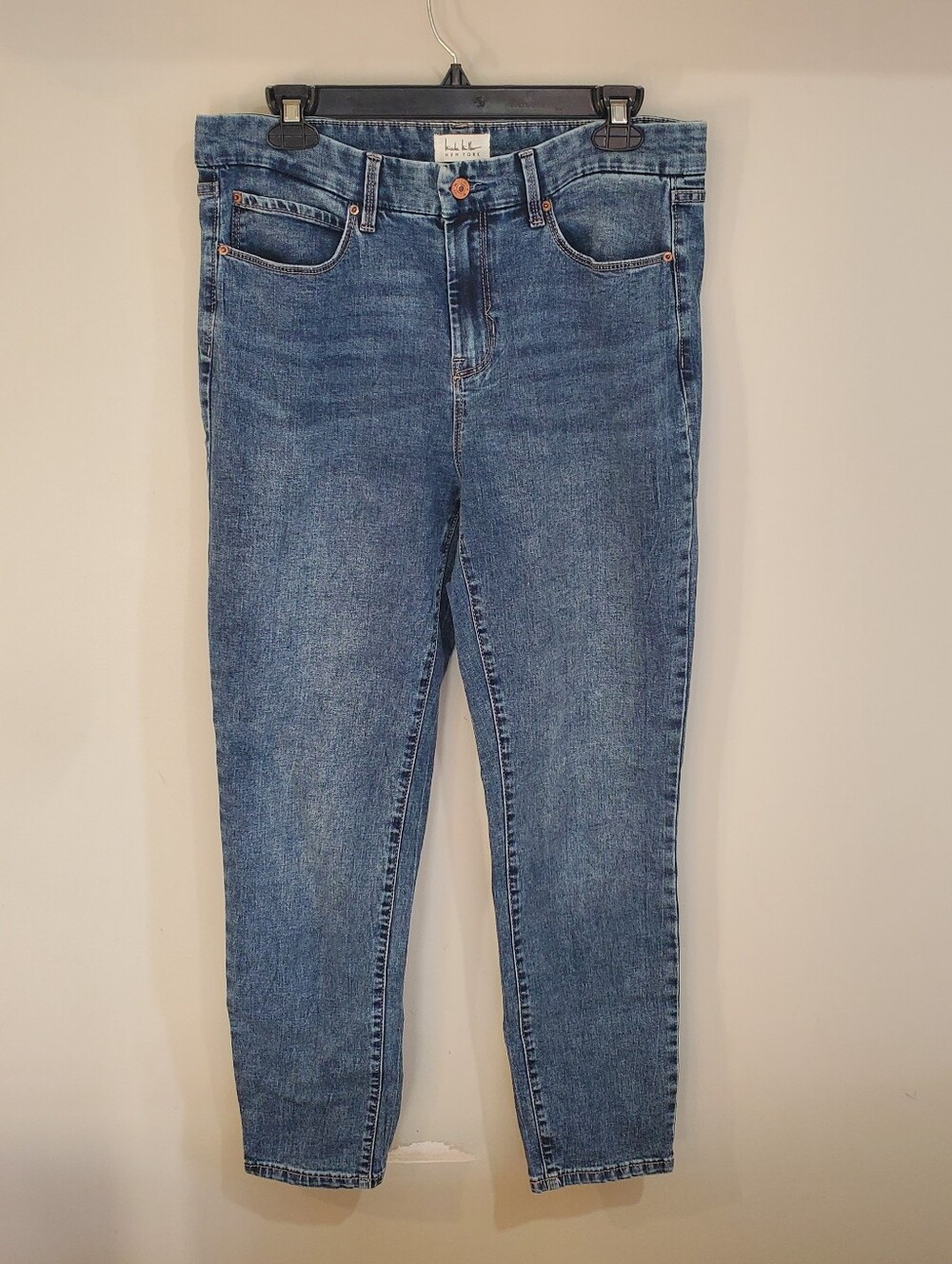 Nicole Miller Soho High Rise Ankle Skinny Blue Jeans Strechy Size 8